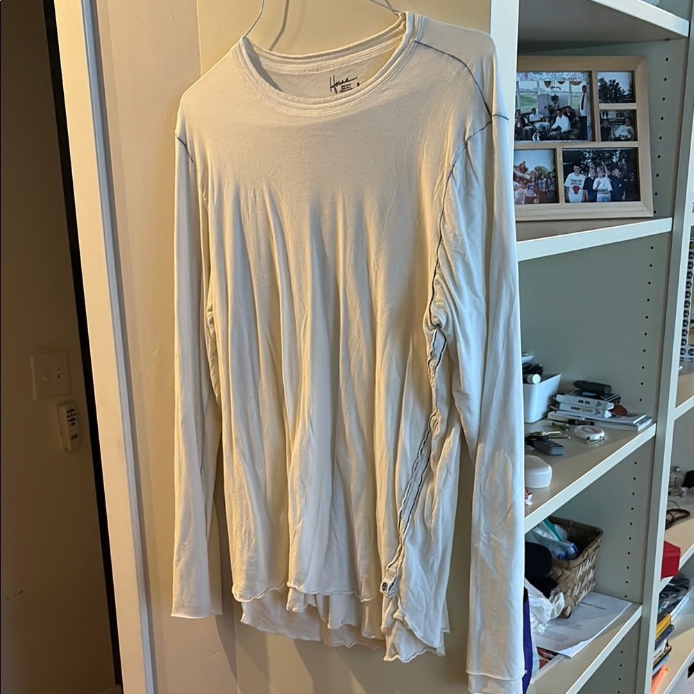 Howe White Long Sleeve Tee Soft Casual Fit